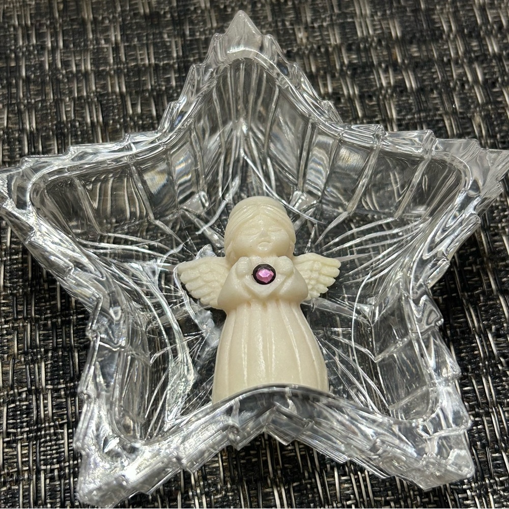Vintage October Birthstone Glass Star Intaglio Tourmaline Figurine 1994